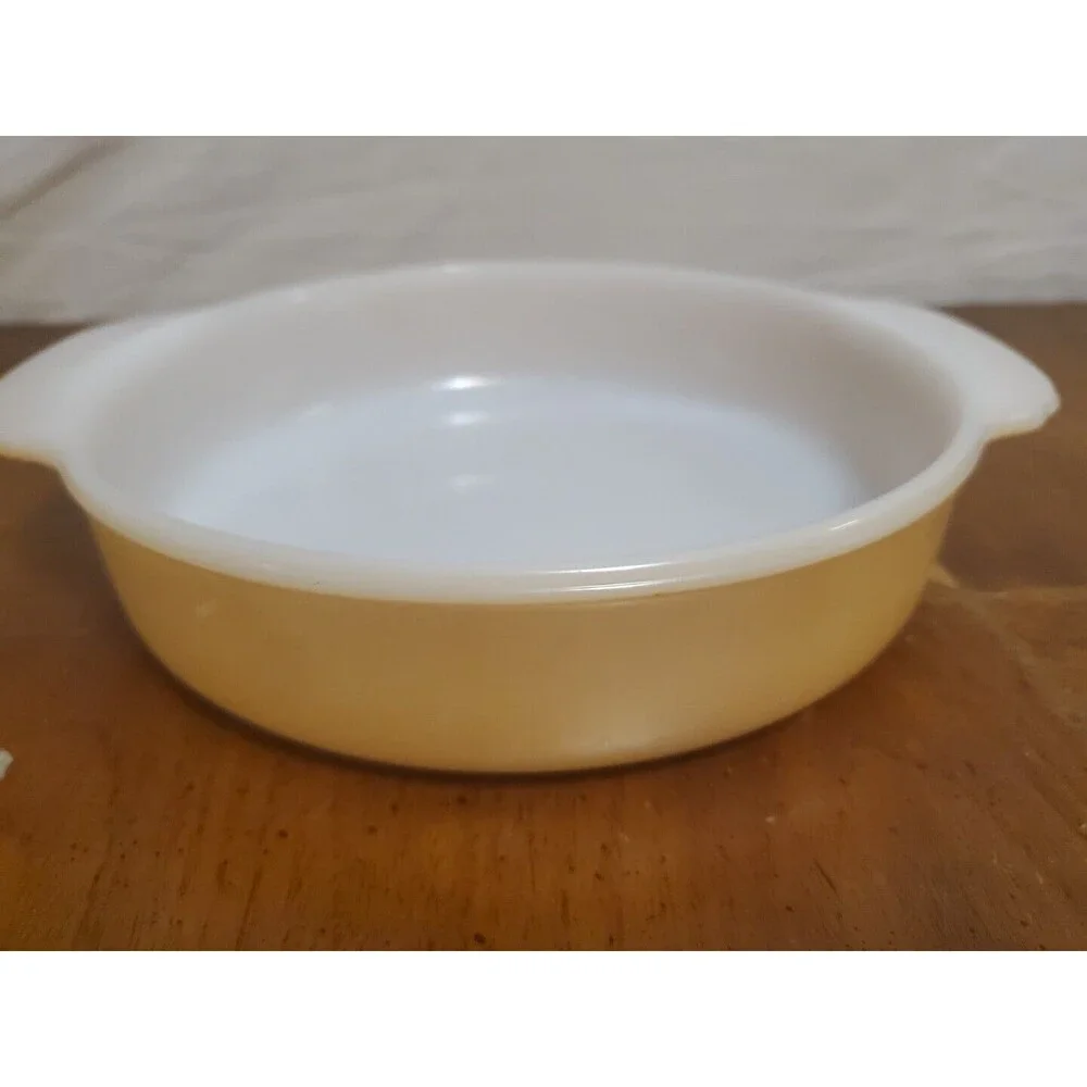 Fire King Peach Luster Bowl Pie Plate #15 2qt Reversed Stamp Vintage 1970s